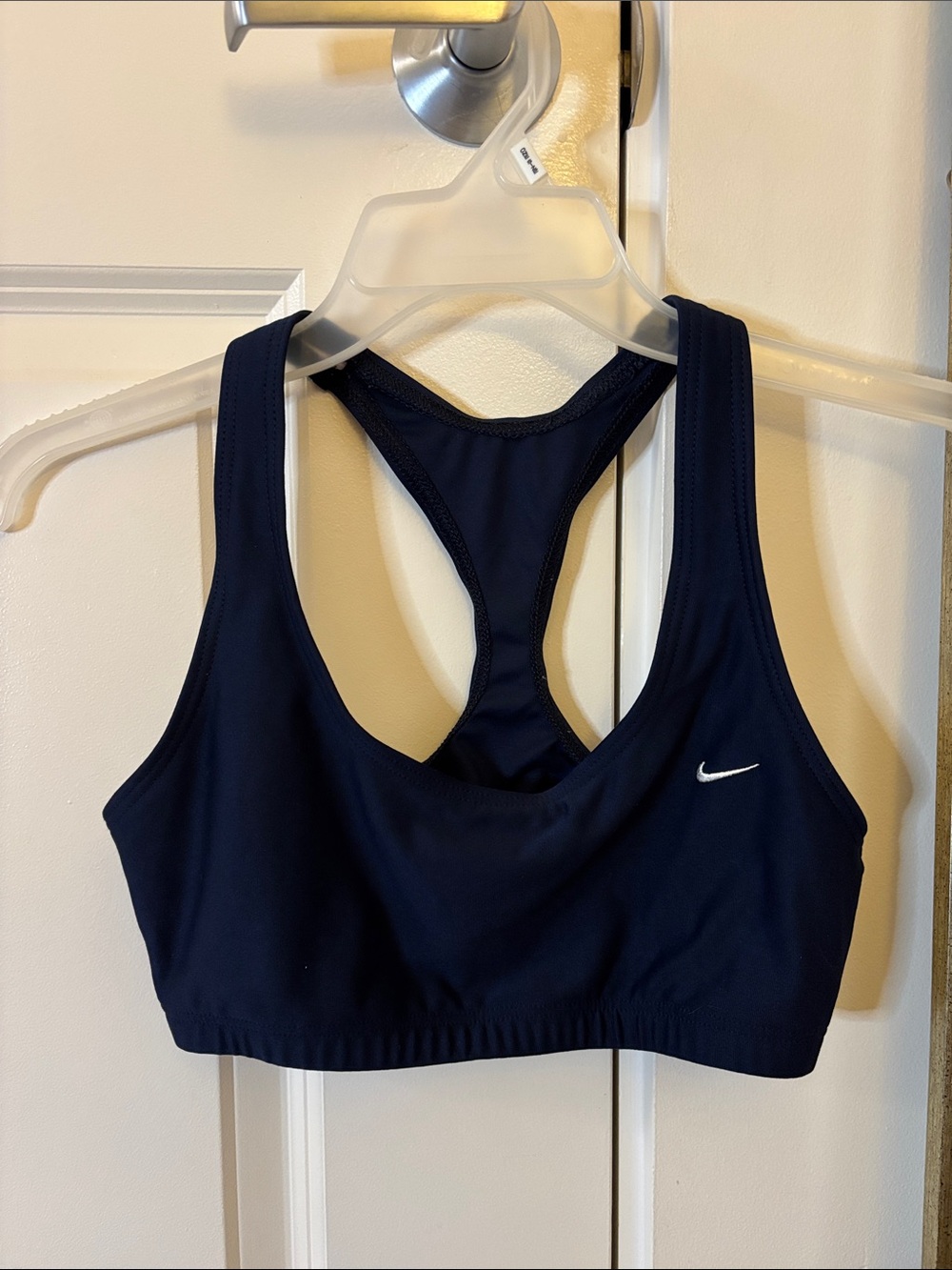 Nike Navy Racerback Athletic Sports Bra with Swoosh